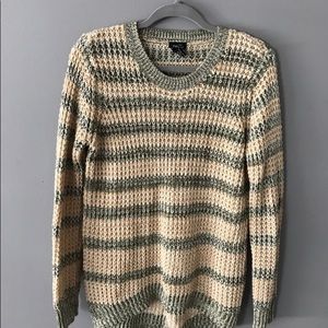 Cream and olive knit
